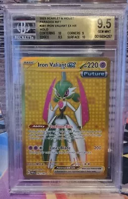 BGS 9.5 Iron Valiant EX 261/182 Gold Hyper Rare Paradox Rift  • $5.50