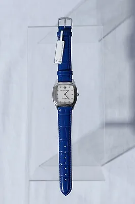 David Yurman Thoroughbred T303-SST 32mm Swiss Made Quartz Watch Blue Strap • $599.96