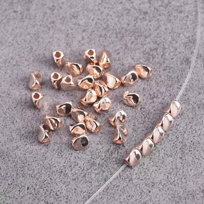 20pcs 5x5mm 5x8mm Twist Triangle Tube Brass Metal Loose Beads For Jewelry Making • $2.40