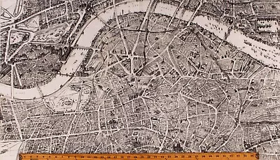 Cotton Historic Map Of London Maps Cotton Fabric Print By The Yard D380.38 • £13.46