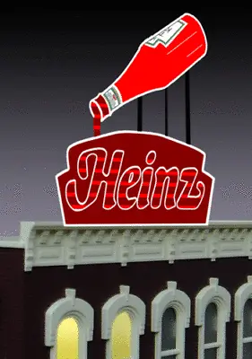 Miller's Large Heinz Ketchup Animated Neon Sign 1081 Miller Engineering • $73.65