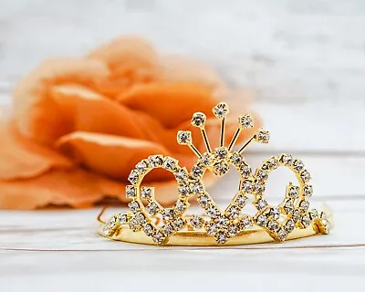 1 PC Rhinestone Mini Tiara With Comb Crystal Wedding Bridal Prom Pageant Party • $10.99
