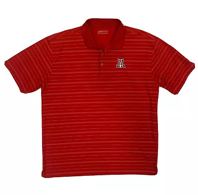 Nike Men's XL Arizona Wildcats Golf Polo Shirt Red Fit  Dry U Of A Red Striped • $22.99