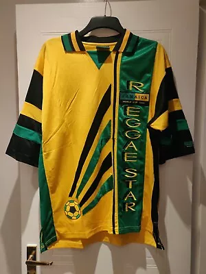 Jamaica World Cup 1998 Reggae  Star Retro Football Shirt Size Large • £25