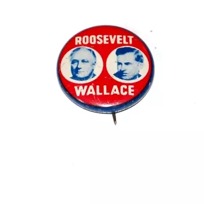 1940 Franklin Roosevelt Henry Wallace FDR Campaign Pin Pinback Button President • $39.95