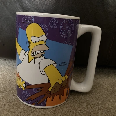 £10 • Buy The Simpsons Extra Large Square Handled Mug 2002 Kinnerton Homer  Slam Dunk 