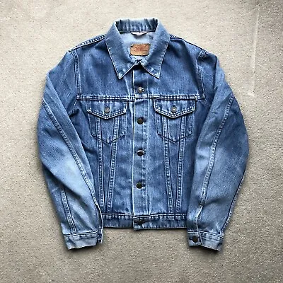 Levi’s Vintage 80s 90s Women’s Denim Trucker Jacket Blue Size M • £35