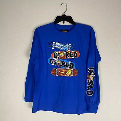 World Industries Skateboard Deck Flame Size Large Vintage Long Sleeve Shirt • $169.83