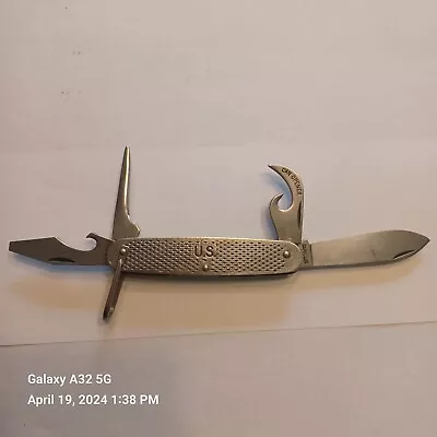 Vintage 1984 Camillus Stainless US Military Multi Blade Pocketknife • $9.99