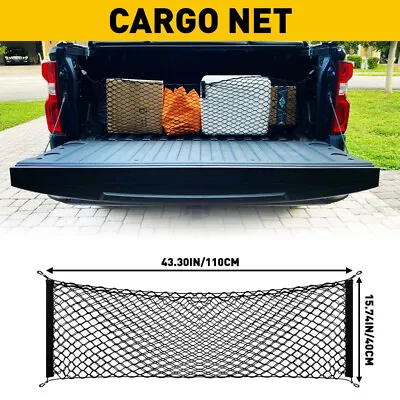 $12.99 • Buy 110*40cm Trunk Cargo Net Nylon Mesh For Ford F150 Silverado GMC Sierra Dodge RAM