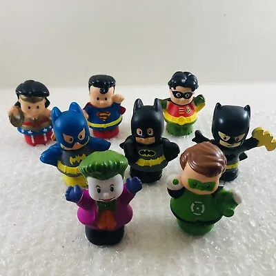 $14.99 • Buy Lot 8x Fisher Price Little People DC Super Hero Figures- Batman, Robin, Superman