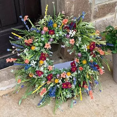 Spring Artificial Flower Wreath Front Door Wall Garland Home Party Decor Gifts • $12.05