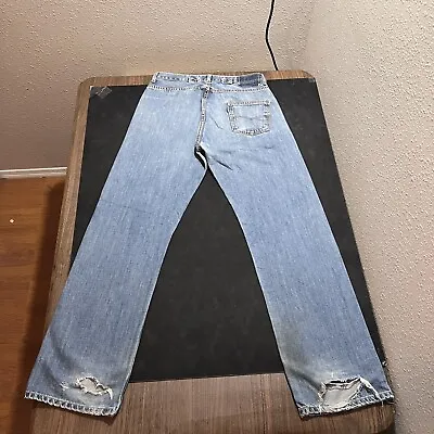 Vintage Levi's 501 Jeans Mens Denim 1990s Buckle Back One Pocket 1920s 31x32 • $200