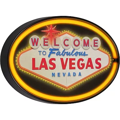 Welcome To Las Vegas LED Neon Sign Retro Home Decor (16” X 10” X 2”) • $39.99