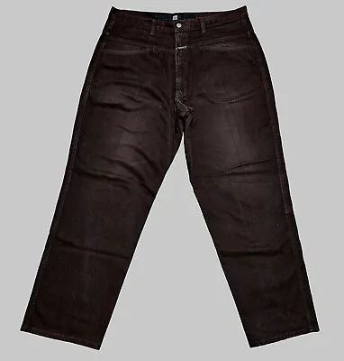 Vtg 90s Marithe Francois Girbaud Jeans Mens 38x32 Brown Denim Pants Baggy Y2K • $49.95
