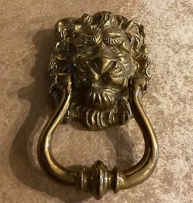 Vintage Brass Lions  Door Knocker. 6” .  • $17.50