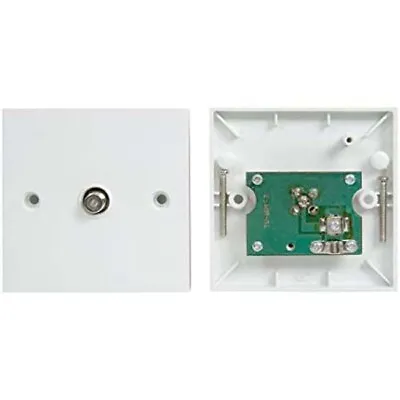 Single SATELLITE F TYPE WALL PLATE FACEPLATE SOCKET PCB TV CONNECTOR SKY OUTLET • £6.99