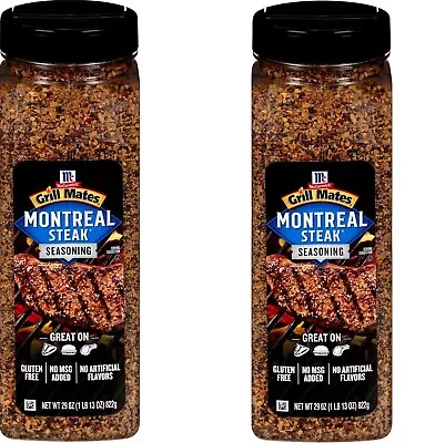 2 PACK McCormick Grill Mates Montreal Steak Seasoning 29oz - FREE SHIPPING • $24.49