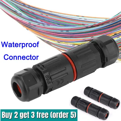 £2.96 • Buy IP68 Waterproof Junction Box Case Electrical Cable Wire Connector Outdoor 2Pin