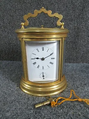 Antique French Grand Sonnerie Carriage Clock In Oval Form  • $2150