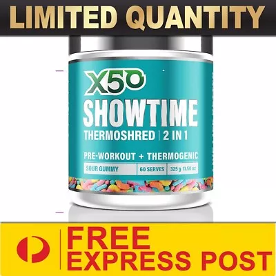 Tribeca Health X50 Showtime 2 In 1 Thermoshred 60 Ser Fat Burner Tribeca Express • $64.90