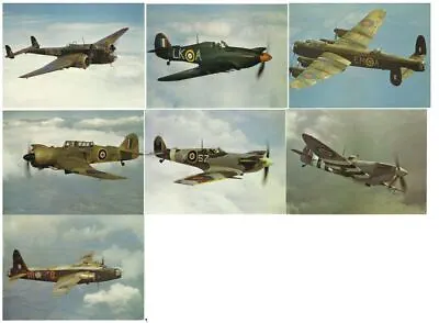 7 X World War II Aircraft Postcard Bundle. Unsent; Very Good Condition • £2.50