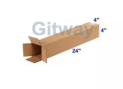 25 4x4x24 Corrugated Cardboard Shipping Mailing Moving Tube Box Boxes 24x4x4 • $44.67