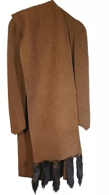 1950s Vintage Lilli Diamond Wool Dress And Scarf With Mink Or Sable Tails Sz S • $240