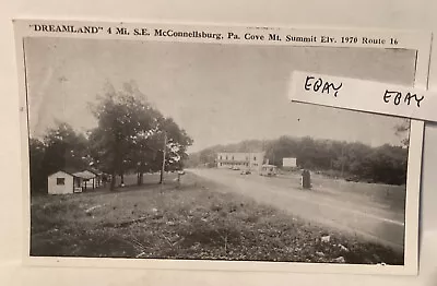 Early Dreamland Mcconnellsburg Pa. Cabins Hotel Diner Dance Rt. 16 Postcard • $9.90