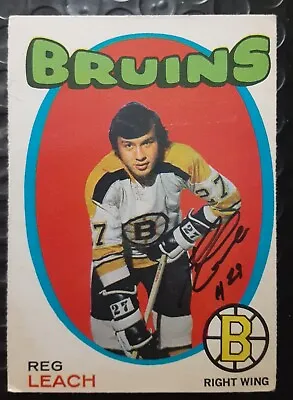 ☆SIGNED REG LEACH《RC》☆ 1971-72 OPC #175 ☆1976 Conn Smythe Winner☆ VGEX • $32.99