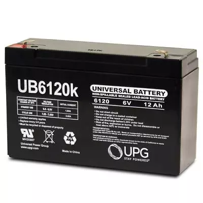 Upg 6volt 12amp Deep-cycle Rechargeable Sealed Energy Storage Battery 12ah 6v • $23.99