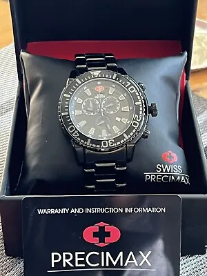 Swiss Precimax Men's Pulse Pro Analog Display Swiss Quartz Black Watch W Box. • $109