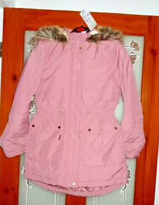 Bnwt Girls Age 7-8 Yrs Dusky Pink  Hooded Parka • £1.25