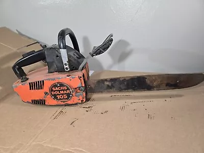 Rare Vintage Sachs-Dolmar 105 Chainsaw RUNNING! NO  Chain WEST GERMANY • $129.99