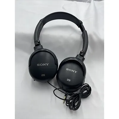Sony MDR-NC8 Black Noise Canceling Over Ear Padded Headphones Folding Flaw * • $14.99