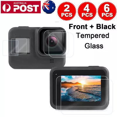 2/4/6x Tempered Glass Screen Protector Cover Lens Cap For GoPro Hero 8 • $3.99