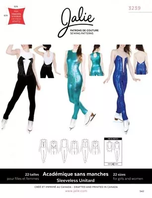 Jalie Sewing Pattern 3239 Leotards Dancewear 22 Sizes • £20.98