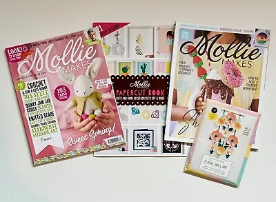 Mollie Makes Magazine X 2 (63 & 108) With Papercut Book & Paper Floral Wall Art • $11.18