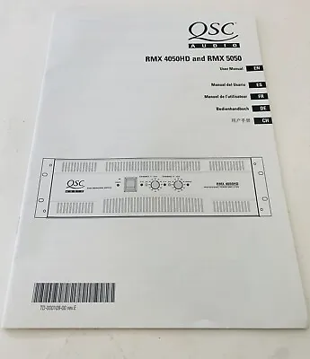 QSC RMX 4050HD And RMX 5050 Professional Power Amplifier Original User Manual • $22.99