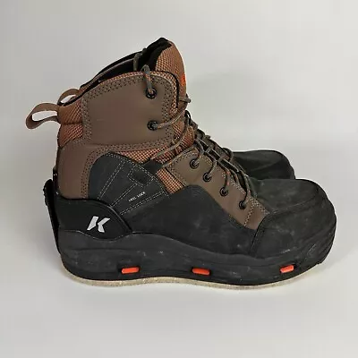 Korkers Boots Mens 13 Buckskin Lace Up Heel Lock Wading Felt Only FB4310 Fishing • $79.99