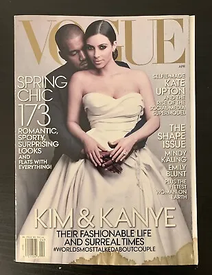 Vogue Magazine April 2014 Issue Kanye West & Kim Kardashian Cover • $14.99