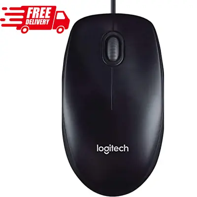 $11.96 • Buy Logitech Corded Mouse M90 Black Wired USB Optical Tracking | NEW | FREE SHIPPING