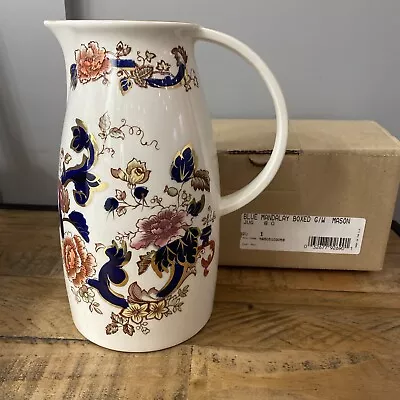 Masons Ironstone Blue Mandalay Jug Made In England Boxed • £20