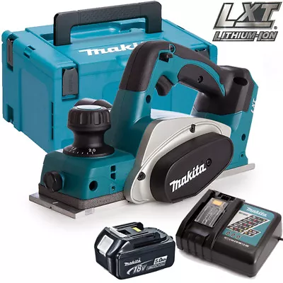 Makita DKP180Z 18V Li-ion 82mm Planer With 1 X 5.0Ah Battery Charger & Mak Case • £265.65