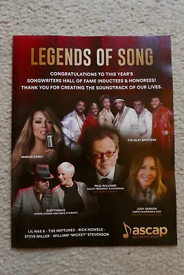 MARIAH CAREY/EURYTHMICS 2022 Billboard Music Mag.PROMO Poster Ad-Songwriters HOF • $6.99