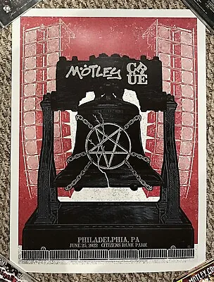 Motley Crue Philadelphia Stadium Tour Show Poster 6/25/22 Tommy Lee SOLD OUT • $74.99