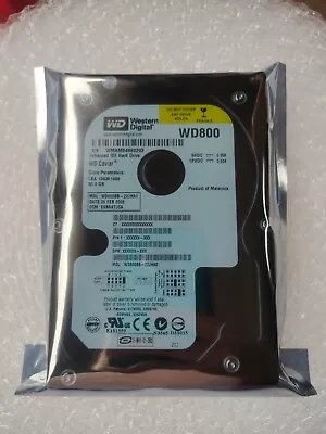 Original Western Digital 80GB WD800BB 7200RPM 2MB PATA IDE 3.5  Hard Disk Drive • £27