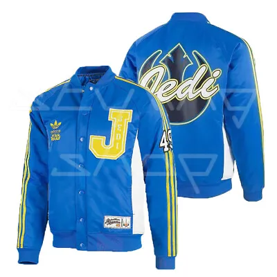$139.99 • Buy New Adidas Original StarWars Jedi Varsity Coat Hoodie Blue Jacket Sweater P01676
