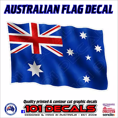 Australian Flag Quality Vinyl Decal Sticker. Carboatcaravanmotorbike Graphic! • $7.95