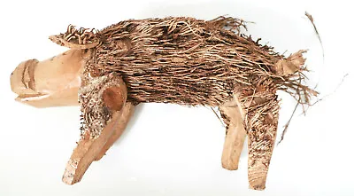 Quirky Freestanding Mangrove Roots RUSTIC PIG 53 Cm Long Hand Crafted GIFT New • £31.97